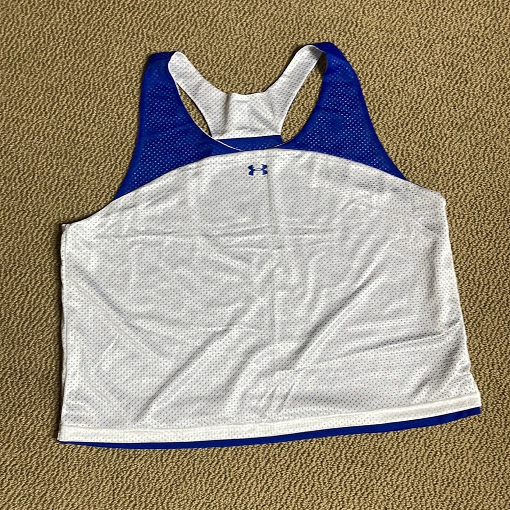 Under Armour reversible tank. Royal blue and white. Tag has been removed.Size Lg